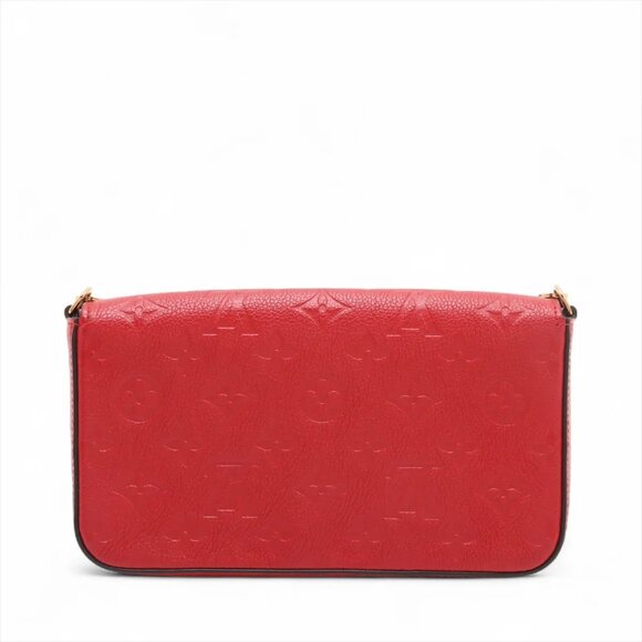 Louis Vuitton monogram empreinte Pochette Félicie M63700 SP1168 Red - Picture 2 of 14